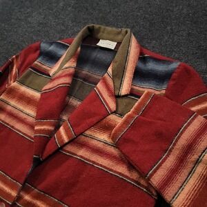 Arizona Vtg Womens S Wool Blend Southwestern Blanket Blazer Jacket Aztec‎ USA